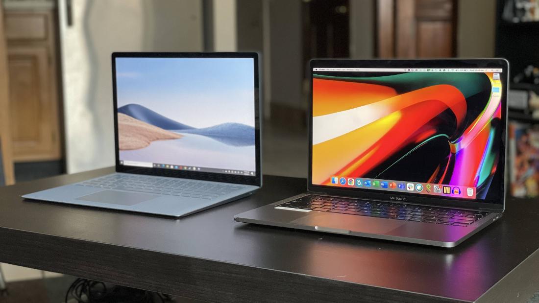Hình ảnh MacBook Pro M1 vs Surface Laptop 4?